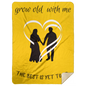 Grow Old With Me Blanket - Heart Couple