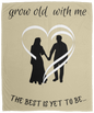 Grow Old With Me Blanket - Heart Couple