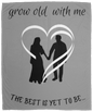 Grow Old With Me Blanket - Heart Couple