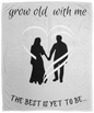 Grow Old With Me Blanket - Heart Couple