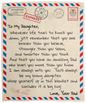 To My Daughter | Love Dad | Letter Blanket