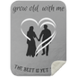 Grow Old With Me Blanket - Heart Couple