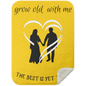 Grow Old With Me Blanket - Heart Couple
