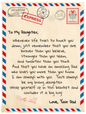 To My Daughter | Love Dad | Letter Blanket