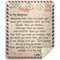 To My Daughter | Love Dad | Letter Blanket