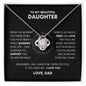 To My Beautiful Daughter | From the Moment You Were Born | Love Knot Necklace
