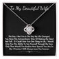 To My Beautiful Wife Loveknot Necklace
