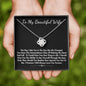 To My Beautiful Wife Loveknot Necklace