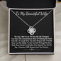 To My Beautiful Wife Loveknot Necklace
