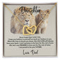 TO MY DAUGHTER | NEVER FORGET | INTERLOCKING HEARTS NECKLACE