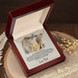 TO MY DAUGHTER | NEVER FORGET | INTERLOCKING HEARTS NECKLACE