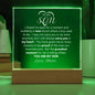 TO MY SON ACRYLIC NIGHTLIGHT PLAQUE