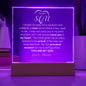 TO MY SON ACRYLIC NIGHTLIGHT PLAQUE