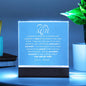 TO MY SON ACRYLIC NIGHTLIGHT PLAQUE