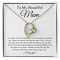 To My Beautiful Mom | Forever Love Necklace