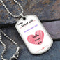 To My Sweet Girl Dog Tag
