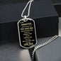 TO MY DAUGHTER | ALWAYS REMEMBER DOGTAG