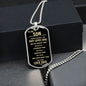 TO MY SON | ALWAYS REMEMBER DOGTAG