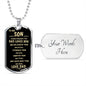 TO MY SON | ALWAYS REMEMBER DOGTAG