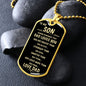 TO MY SON | ALWAYS REMEMBER DOGTAG