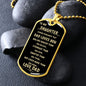 TO MY DAUGHTER | ALWAYS REMEMBER DOGTAG