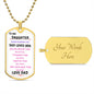 Daughter Dog Tag Necklace