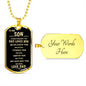 TO MY SON | ALWAYS REMEMBER DOGTAG