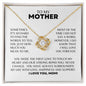 To My Mother Love Knot Necklace