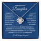 To My Beautiful Daughter | I Closed My Eyes | Love Knot Necklace