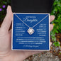 To My Beautiful Daughter | I Closed My Eyes | Love Knot Necklace
