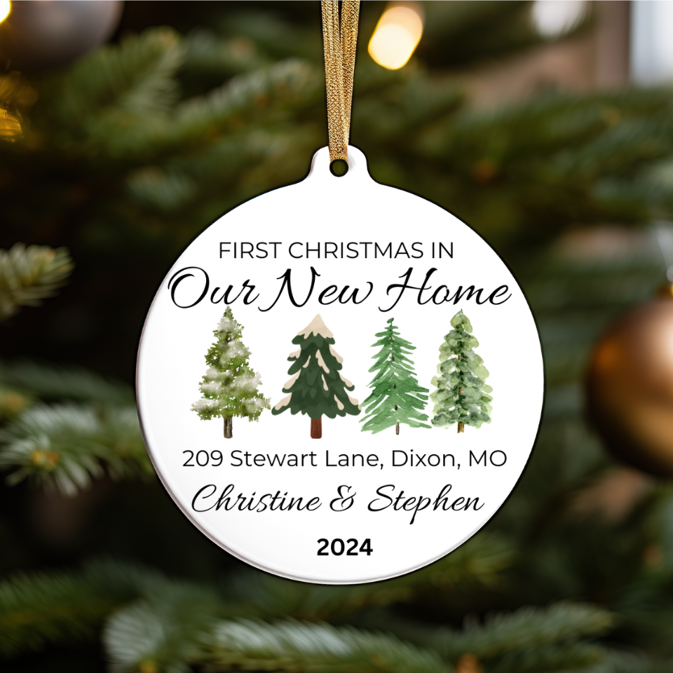 Our New Home Personalized Ornament | First Christmas