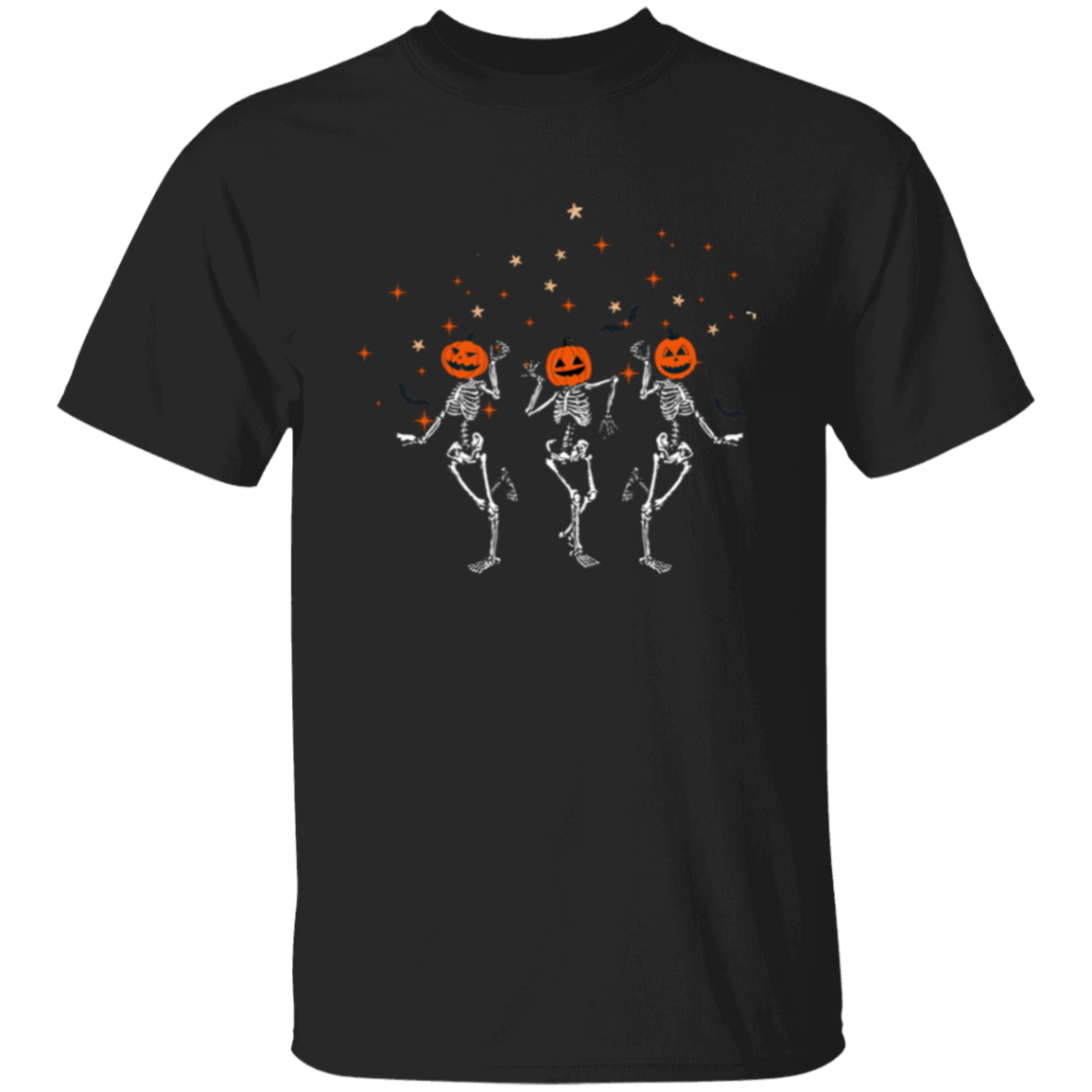 Dancing Skeleton Pumpkin Heads T-Shirt