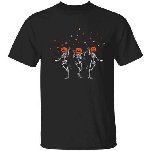 Dancing Skeleton Pumpkin Heads T-Shirt