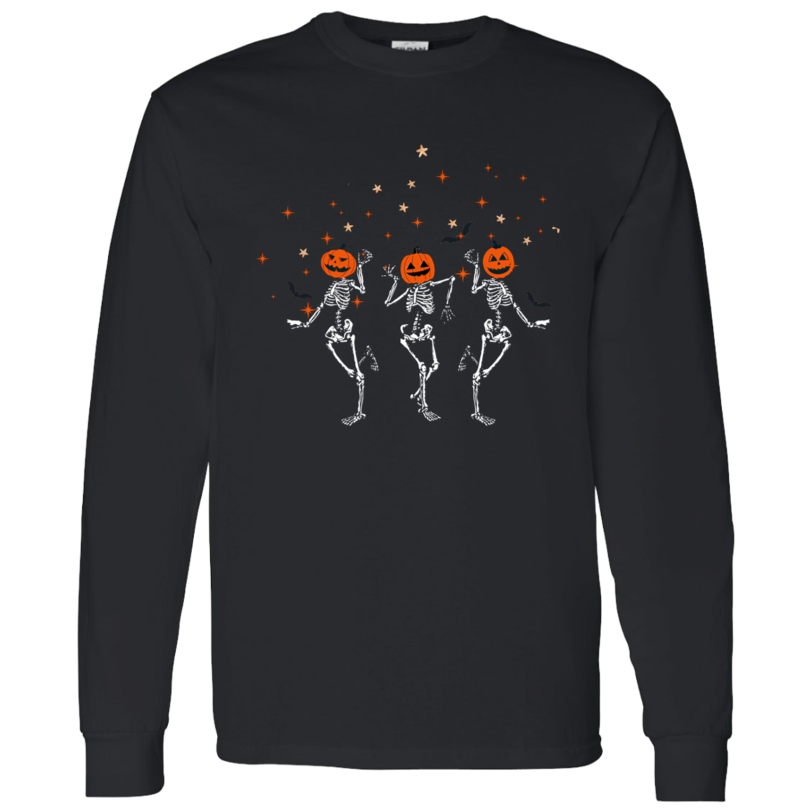 Dancing Skeleton Pumpkin Heads T-Shirt