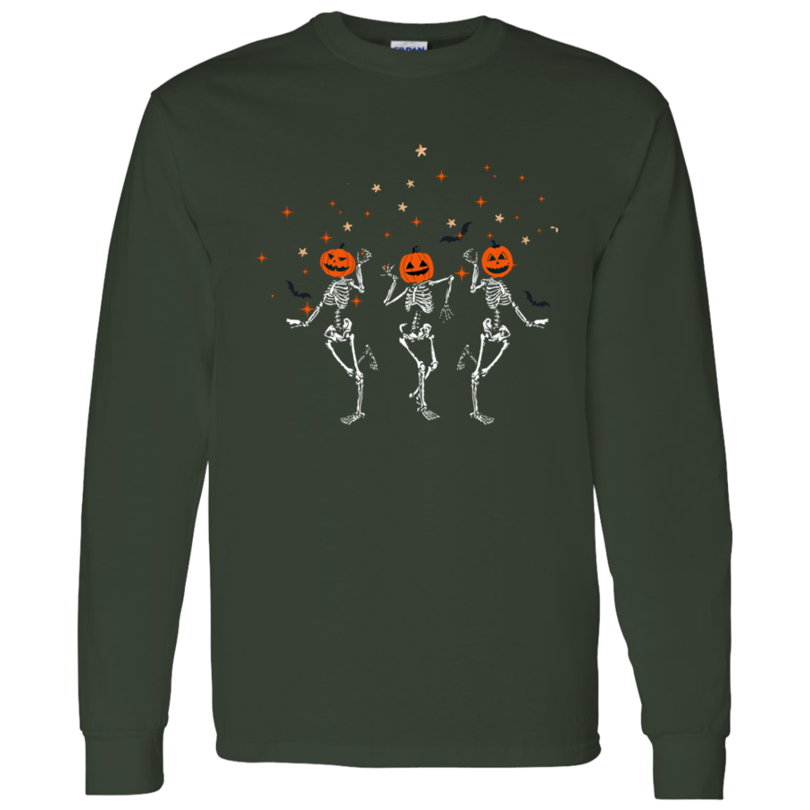 Dancing Skeleton Pumpkin Heads T-Shirt