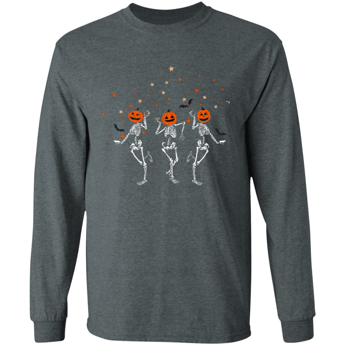 Dancing Skeleton Pumpkin Heads T-Shirt