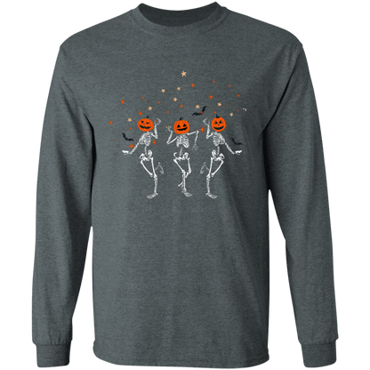 Dancing Skeleton Pumpkin Heads T-Shirt