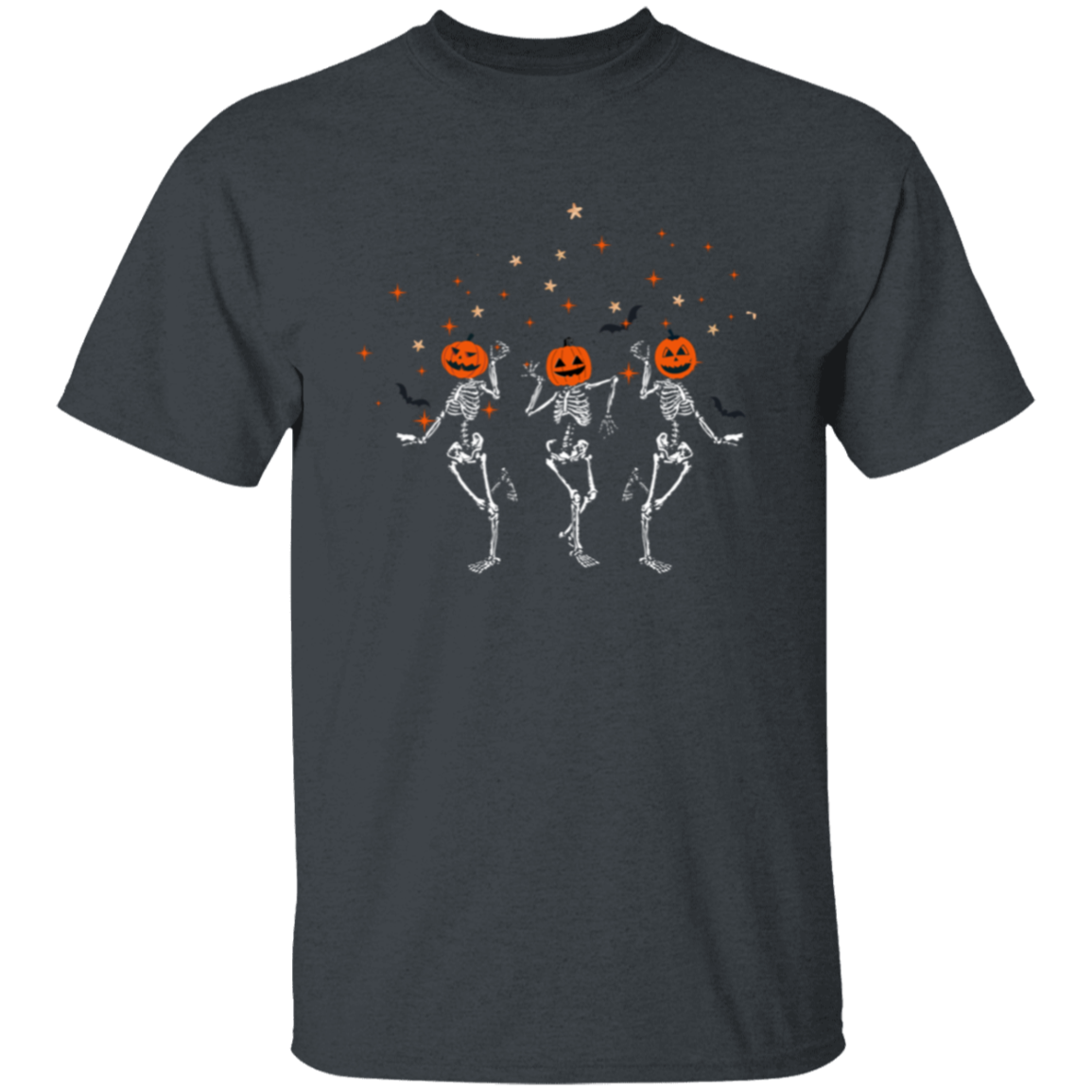 Dancing Skeleton Pumpkin Heads T-Shirt