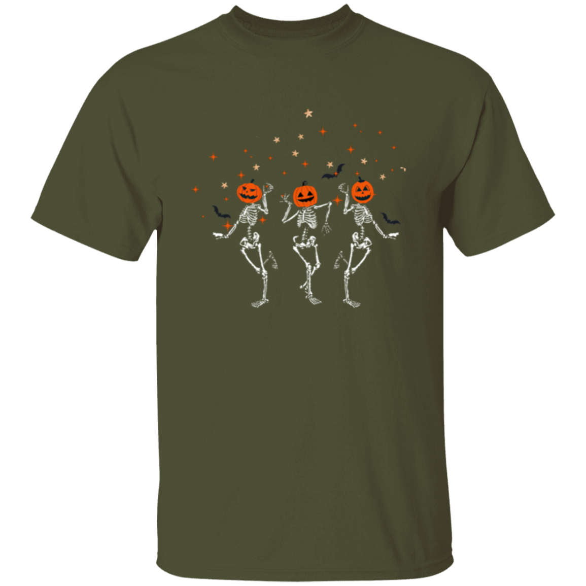 Dancing Skeleton Pumpkin Heads T-Shirt