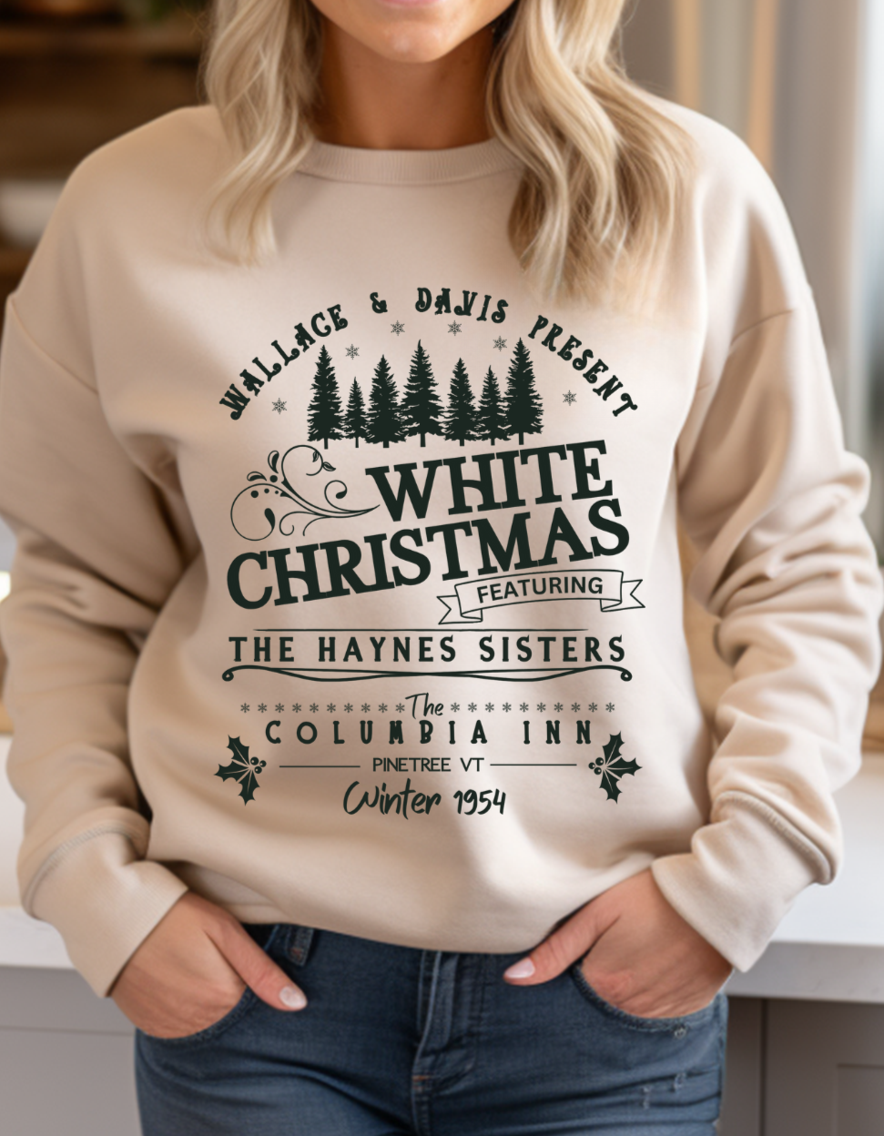 White Christmas Sisters Sweatshirts