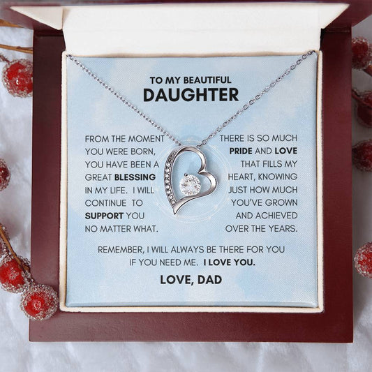 TO MY BEAUTIFUL DAUGHTER | FOREVER LOVE NECKLACE