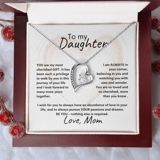 TO MY DAUGHTER | MOST CHERISHED GIFT | FOREVER LOVE NECKLACE