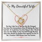 To My Beautiful Wife Loveknot Necklace