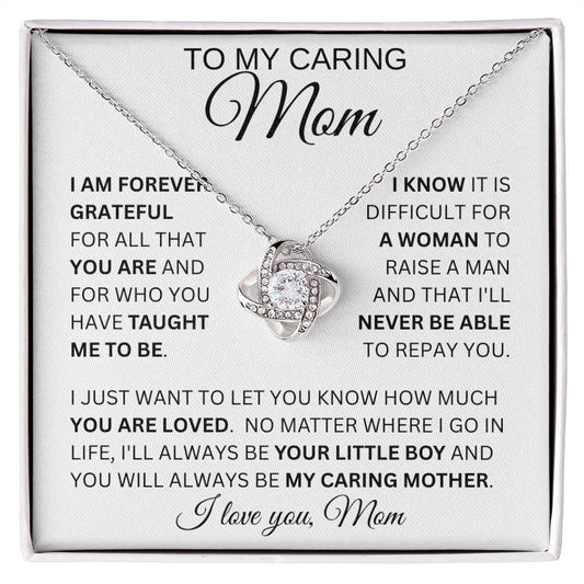 To My Caring Mom | Love Knot Necklace