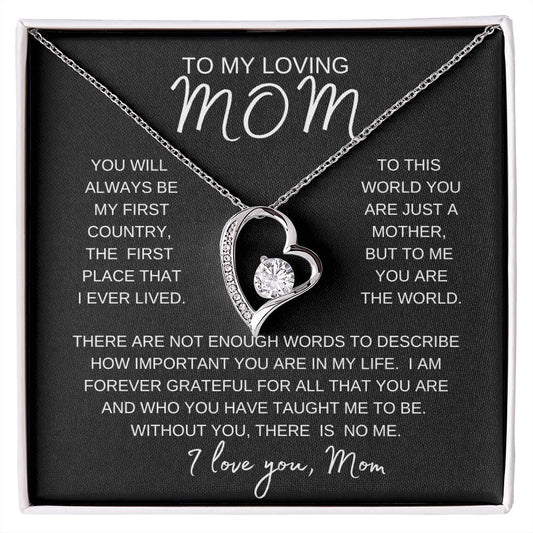 To My Loving Mom | Forever Love Necklace