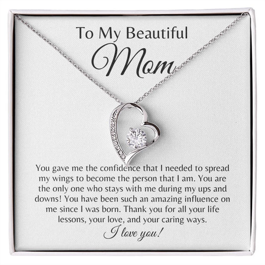 To My Beautiful Mom | Forever Love Necklace