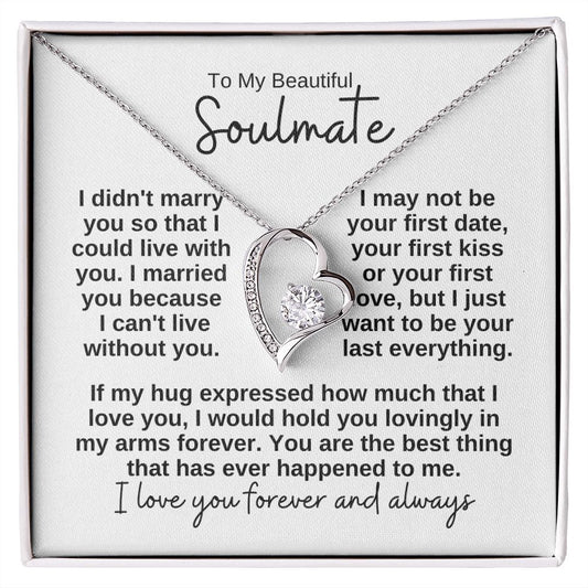 To My Beautiful Soulmate | Forever Love Necklace