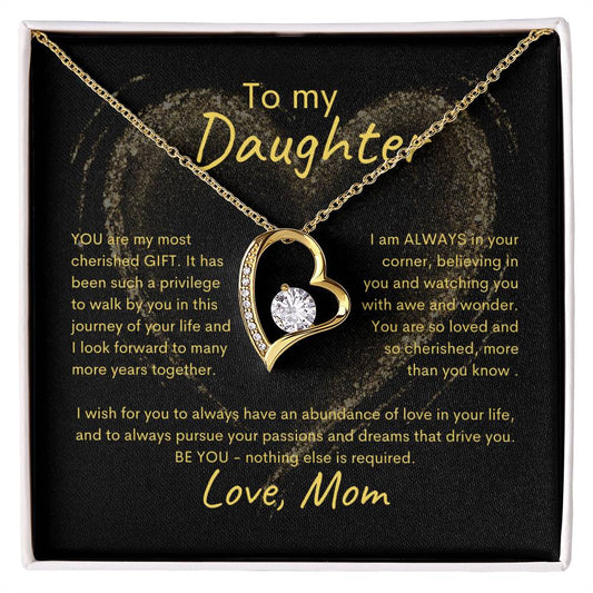 To My Daughter - My Most Cherished Gift | Forever Love Necklace