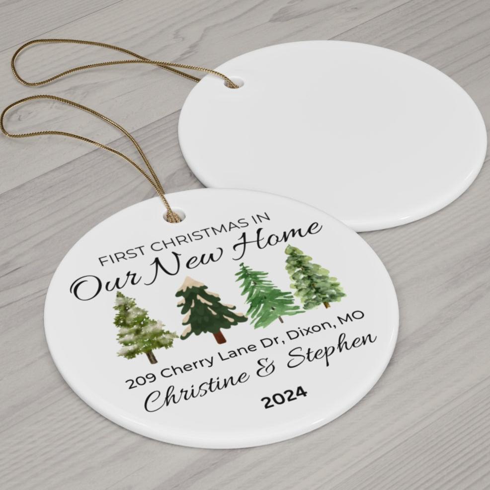 Our New Home Personalized Ornament | First Christmas