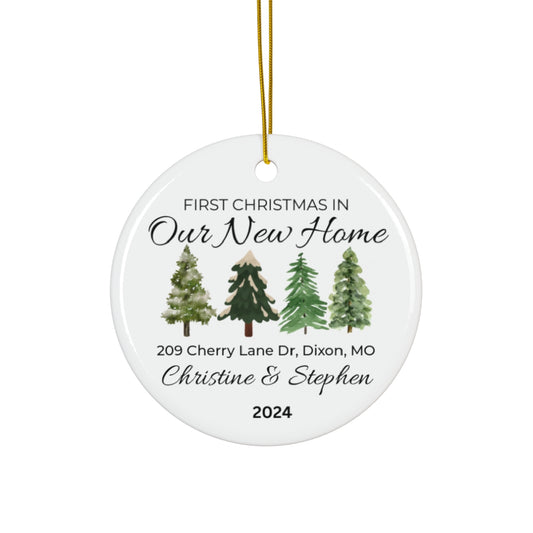 Our New Home Personalized Ornament | First Christmas